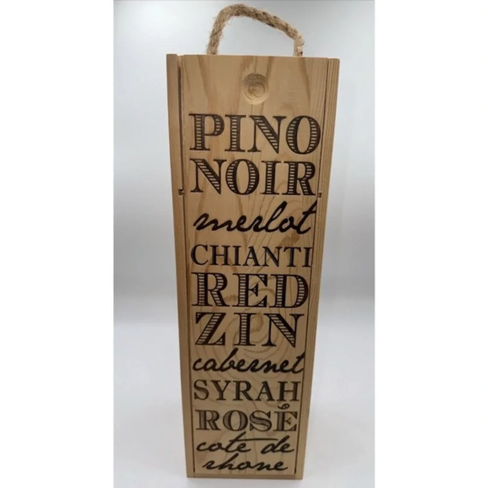 Bottled Poetry wooden wine